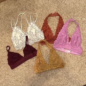 Wishlist Lace Bandeau Set - White, Red, Pink, Burgundy, Gold